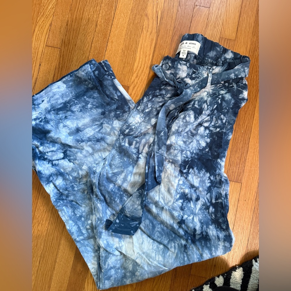Cloth & Stone Wide Leg Palazzo Pants Tie-Dye